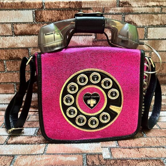 Betsey Johnson Kitsch phone Retro metallic crossbody Bag - Picture 12 of 13